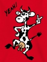 Rot-Tanzende-Kuh-Kinder-Shirts